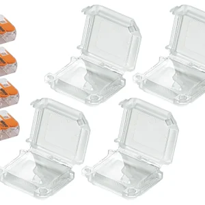 Lot de 4 boîtiers de connexion étanches IPX8 3 entrées S221 - Wago