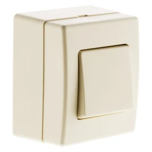Bouton poussoir 10A saillie - blanc - Beijing - Zenitech